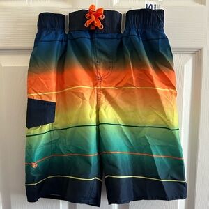Liquid Wave Multicolor Gradient Swim Shorts Boy’s M (10/12) NWT
